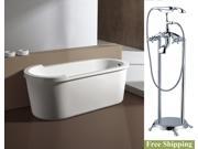 AKDY 67 AK NEF895 8713 Europe Style White Acrylic Free Standing Bathtub w Faucet