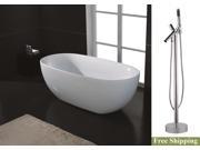 AKDY 67 AK NEF277 8711 Europe Style White Acrylic Free Standing Bathtub w Faucet