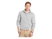 UPC 015844318785 product image for IZOD Mens Sueded Quarter-Zip Sweatshirt ltgreyhtr 4XL | upcitemdb.com