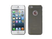 GMYLE Black Slim Fit Frosted Rubberised Snap On Skin Hard Case for iPhone 5