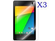 GMYLE (TM) 3x Film Clear Screen Protector for Google Nexus 7 FHD 2013 2nd Generation Gen Tablet