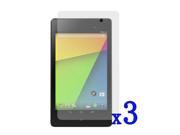 GMYLE (TM) 3x Anti-Glare Screen Protector for Google Nexus 7 FHD 2013 2nd Generation Gen Tablet