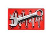 V8 Tools 8910 Stubby Combination Wrench Set, 10 Piece, 10mm To 19mm, Fully Polished, In Plastic Tray