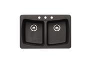 UPC 731352219238 product image for Astracast AL20RZUSSK Standard Double Bowl Kitchen Sink, Metallic Black | upcitemdb.com