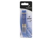 Parker Ballpoint Gel Pen Refills, Gel Ink, Blue Ink, Medium Point, 3/Pack