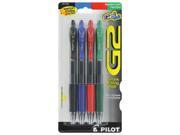 Pilot G2 Premium Roller Gel Pens Fine Point 0.7 mm Assorted 4 Pack