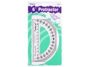 Rogers 6 Inch Plastic Clear Protractor 1 Each 21023