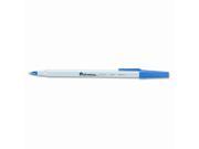 Economy Ballpoint Stick Oil Based Pen Blue Ink Medium Dozen