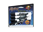 Sanford Expo Dry Erase Whiteboard Markerss Chisel Tip Black 4 Set PK SAN83661