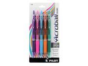 Pilot Acroball Colors Retractable Advanced Ink Ball Point Pens Medium Point Assorted Pack of 5