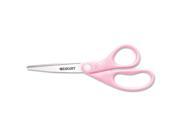 Westcott All Purpose Breast Cancer Awareness Scissors with BCA Pin 8 Long Pink Pack of 6 15387