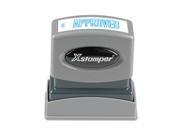 Title Message Stamp APPROVED Pre Inked Re Inkable Blue XST1008