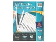 Custom Binder Spine Inserts 1 2 Spine Width 16 Inserts Sheet 5 Sheets Pack AVE89101