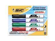 Great Erase Grip Dry Erase Markers Chisel Assorted 4 Set GDEMP41ASST