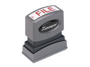 Title Message Stamp FILE Pre Inked Re Inkable Red XST1051