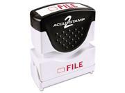 Accustamp2 Shutter Stamp with Microban Red FILE 5 8 x 1 2 COS035576