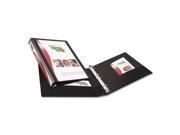 Avery Consumer Products AVE17011 View Binder EZ Turn Ring w Four Pockets 1in. Cap. Black