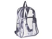 Backpack PVC Plastic 12 1 2 x 5 1 2 x 17 1 2 Clear Black