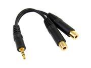 StarTech 6in Stereo Splitter Cable 3.5mm Male to 2x 3.5mm Female