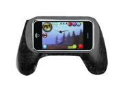 Compatible with both iPhone 4/3Gs/3G Tranforms iPhone into a gaming controller Soft touch rubber coating provides anti-slip and comfortable grip Enhances gaming experience with wide range of games. Includes a base holder and two interchangeable frames.