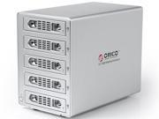 ORICO 3559SUSJ3 SV 5 BAY USB 3.0 E SATA 3.5 SATA HARD DRIVE HDD ALUMINUM ENCLOSURE UP TO 4TB WITHOUT RAID