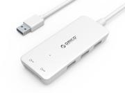 ORICO SuperSpeed 3 Port USB 3.0 Hub with Built In Micro TF SD Card Reader to 5Gbps White H3TS U3
