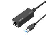 ORICO SuperSpeed USB 3.0 to to RJ45 Gigabit Ethernet Adapter 10 100 1000 Mbps External LAN Network Adapter Connector for Windows Mac Linux PC Laptop Black U