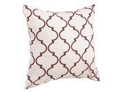 Timeless Quatrefoil Burlap Pillow