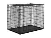 Qpets Dobule Door Folding Dog Cat Kennel Crate Cage 36"