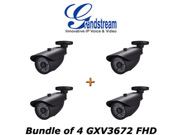 UPC 794348681150 product image for BUNDLE of 4 Grandstream GXV3672 FHD Weather-Proof IR HD IP Camera Day/Night | upcitemdb.com