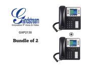 Grandstream GXP2130 Bundle of 2 HD Enterprise IP phone 3 lines Color LCD PoE