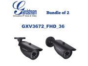 Grandstream GXV3672_FHD_36 BUNDLE of 2 Outdoor IP Camera 3.1MP 3.6mm PoE