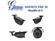 Grandstream GXV3672_FHD_36 BUNDLE of 4 Outdoor IP Camera 3.1MP 3.6mm PoE