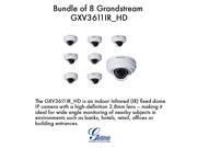 Grandstream GXV3611IR_HD Bundle of 8 high definition Infrared dome PoE IP camera