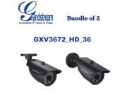 Grandstream GXV3672_HD_36 Bundle of 2 Outdoor HD IP Camera 3.1MP 3.6mm PoE