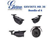 Grandstream GXV3672_HD_36 Bundle of 4 Outdoor HD IP Camera 3.1MP 3.6mm PoE