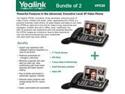 Yealink VP530 2 PACK Executive Level IP Video Phone 4 Line Touch Screen