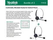 Yealink YHS32 2 UNITS Headset Ultra noise cancelling Over the head style