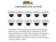 AXIS M3024 LVE 10 PACK 0535 001 Outdoor Fixed Dome Network Camera