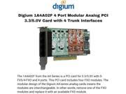 Digium 1A4A02F 4 Port Modular Analog PCI 3.3 5.0V Card with 4 Trunk Interfaces