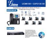 Grandstream GXP2130 8 UNITS Enterprise IP phone UCM6108 8 Port IP PBX