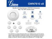 Grandstream GWN7610 8PACK high performance Enterprise 802.11ac WiFi Access Point