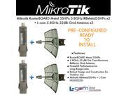 Mikrotik Metal 5 2PACK 5.8GHz L com HG5822EG Grid Antenna 2PACK PRE CONFIG
