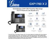 Grandstream GXP1760 Bundle of 2 Powerful Mid range HD IP Phone 6 Line 3 SIP accounts