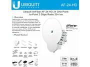 Ubiquiti AF24HD airFiber 24HD AF 24HD 24GHz 20km Wireless Backhaul License Free