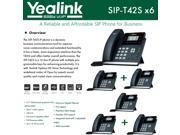 Yealink IPPhone SIP T42S 6 Pack Dual port Gigabit Ethernet PoE support