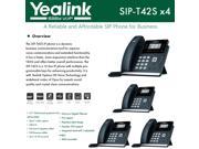 Yealink IPPhone SIP T42S 4 Pack Dual port Gigabit Ethernet PoE support