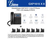 Grandstream GXP1615 1 Line IP Phone 8 PACK POE LCD display 3way conference
