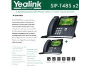 Yealink IP Phone SIP T48S 2 Pack 16 SIP accounts HD Voice PoE Support