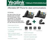 Yealink SIP T29G IP Phone 2 PACK 16 SIP accounts 2PACK Power Supply PS5V2000US